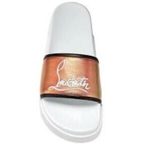 Christian Louboutin Ombre Leather Red Bottom Slide Size 44 | Designer Sandal NEW